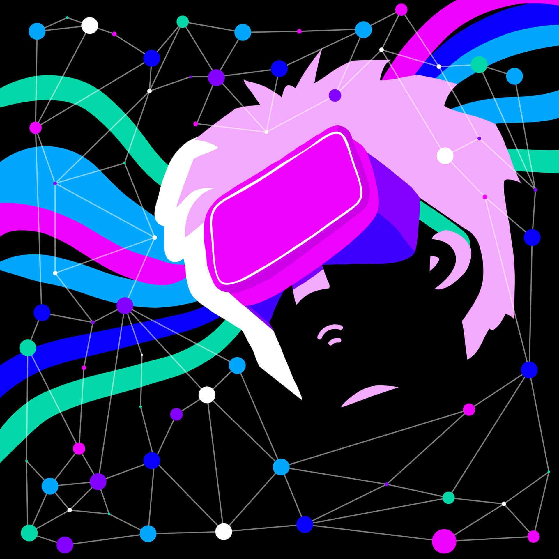 An Immersive, Neon-infused Vr Gaming Experience. Wallpaper