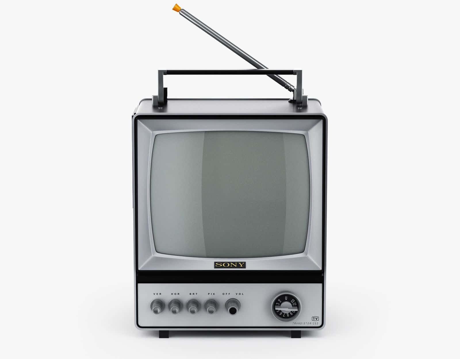 Une Télévision Rétro À L'ancienne Dans Un Cadre Vintage Fond d'écran