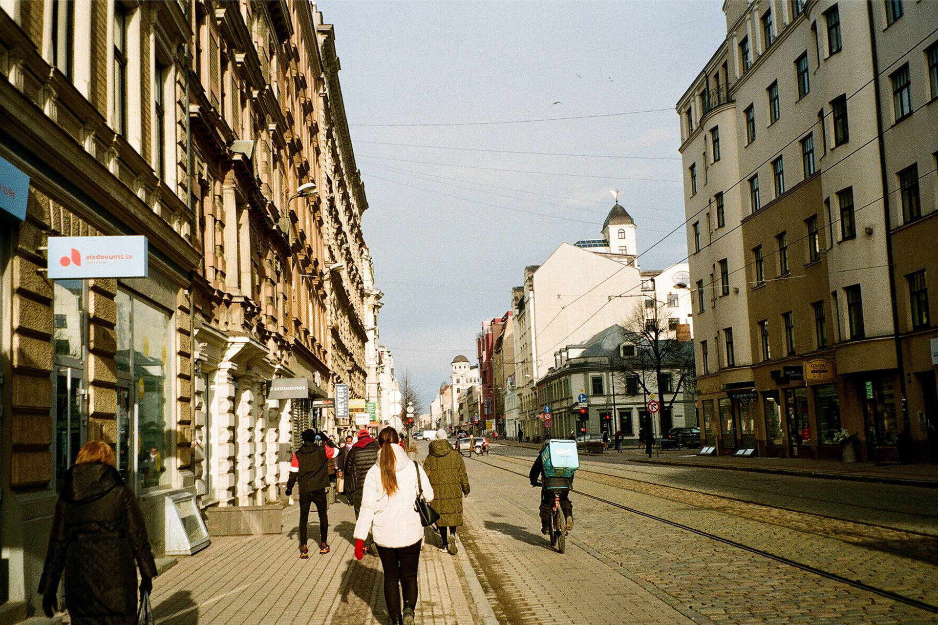 An Old Street In Riga Wallpaper