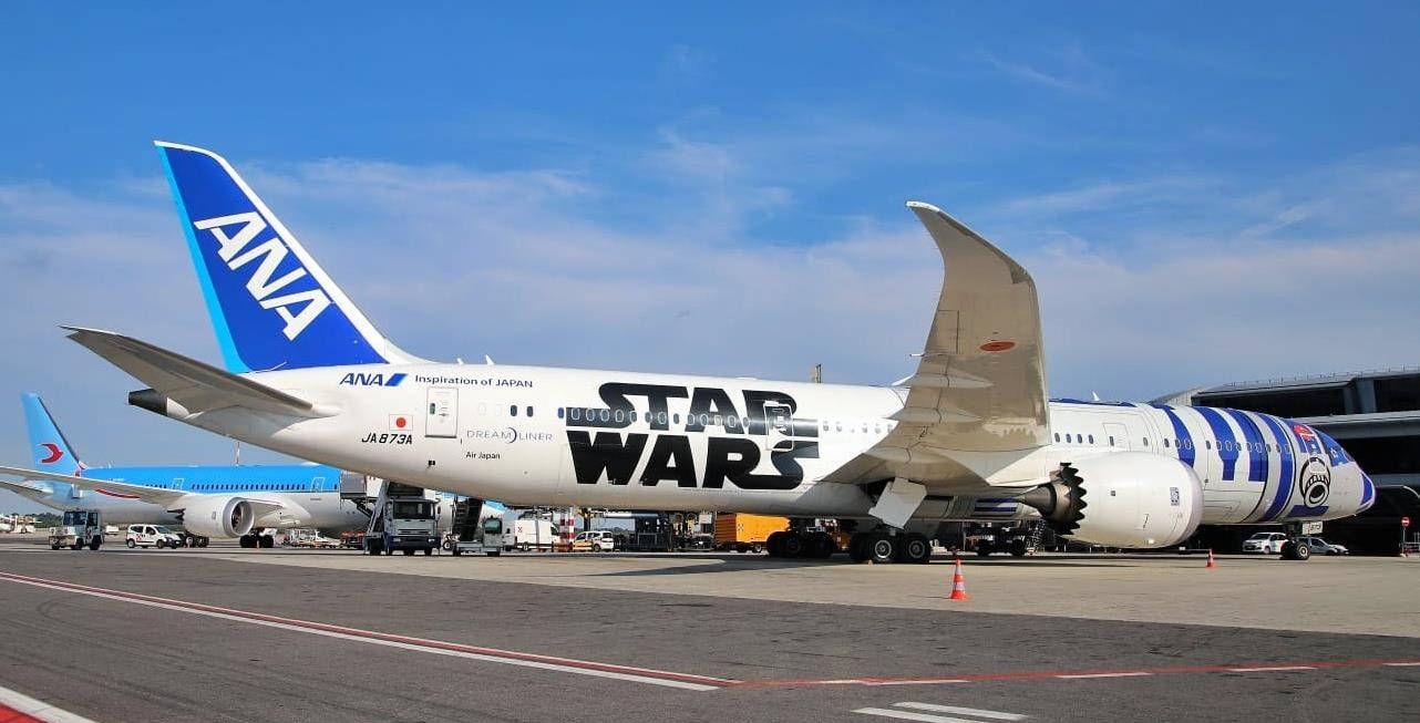 Ana Star Wars Airplane Background