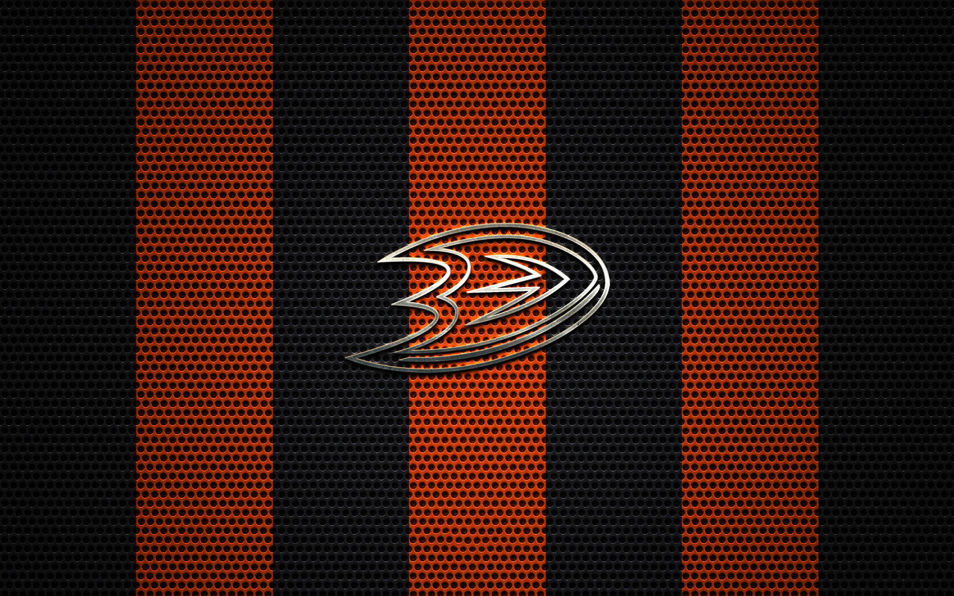 Anaheim Ducks Logo On Mesh Background