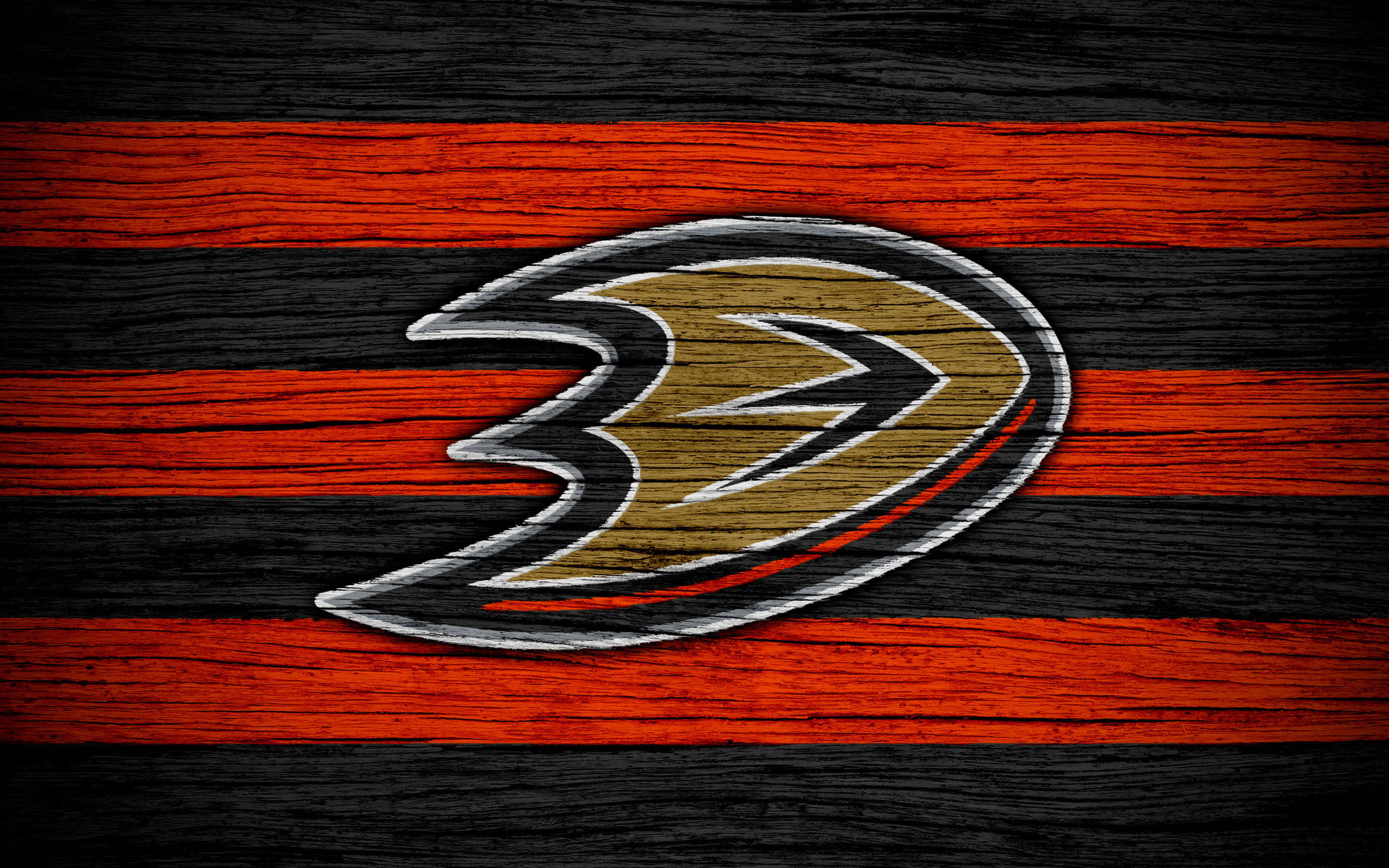 Anaheim Ducks Wooden Stripes Art
