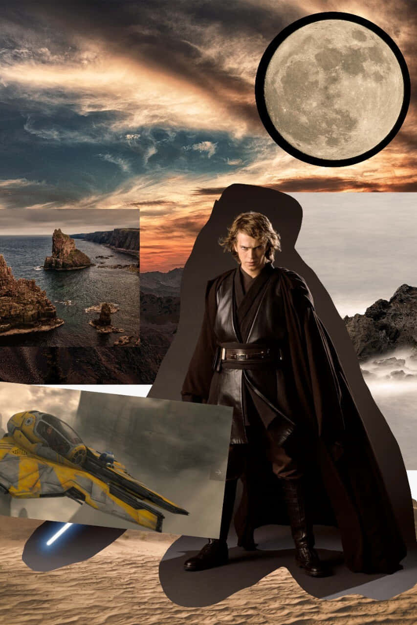 Anakin Skywalker Collagei Phone Wallpaper Wallpaper