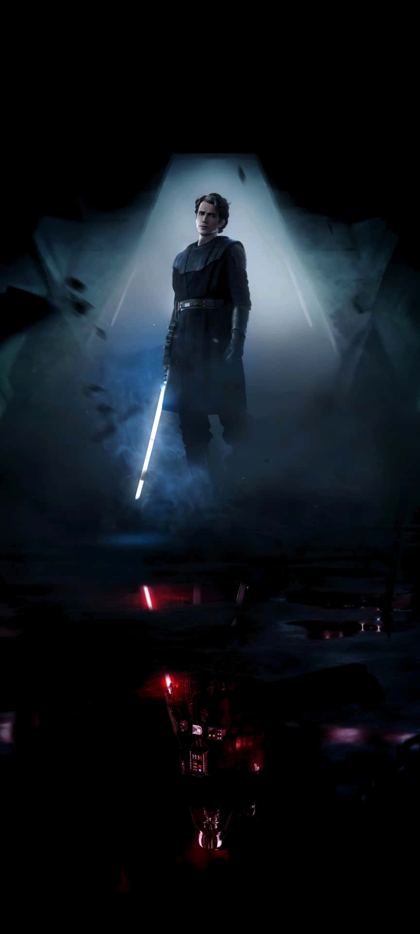 Anakin Skywalker Lightsaber Stance Wallpaper