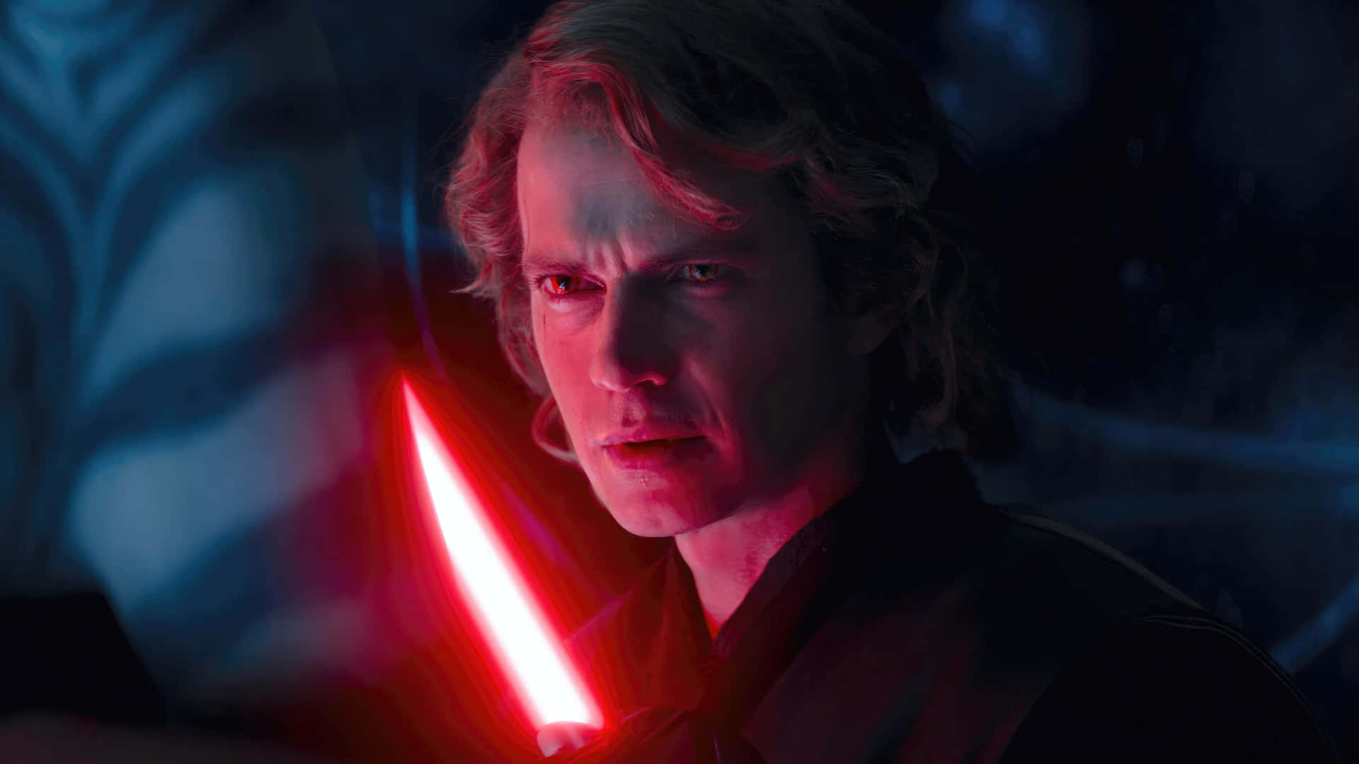 Anakin Skywalker Red Lightsaber Glow Wallpaper