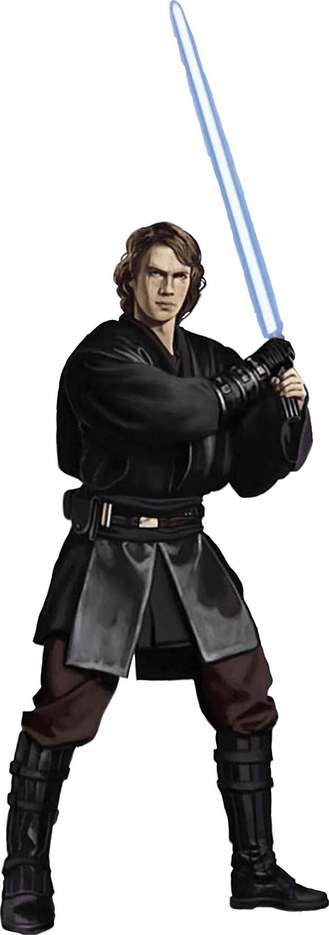 Anakin Skywalker With Lightsaber Star Wars PNG