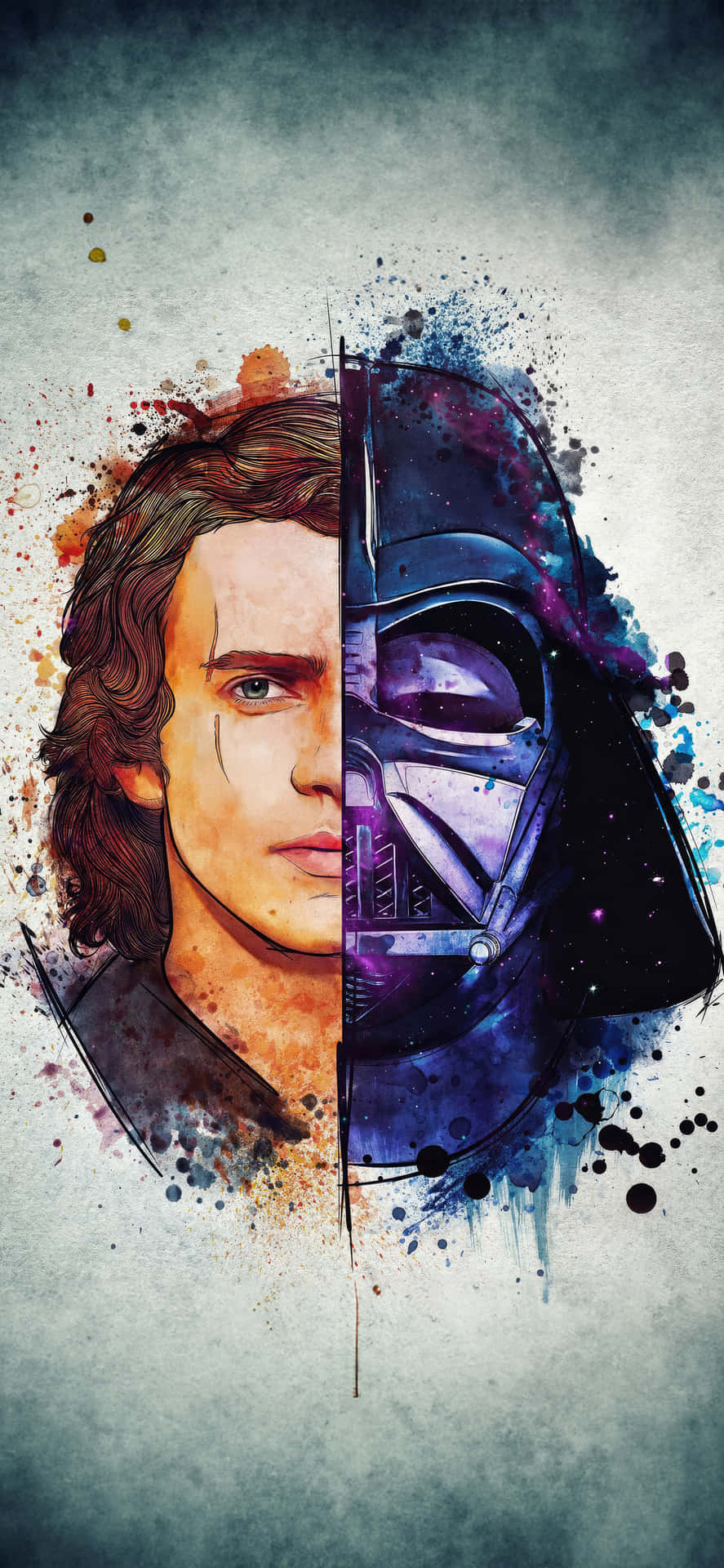 Anakin Vader Transformation Art Wallpaper