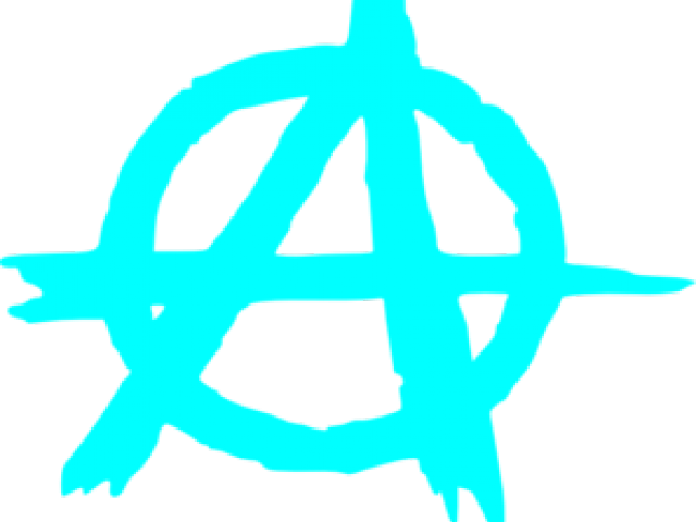Anarchy Symbol Aqua Background PNG