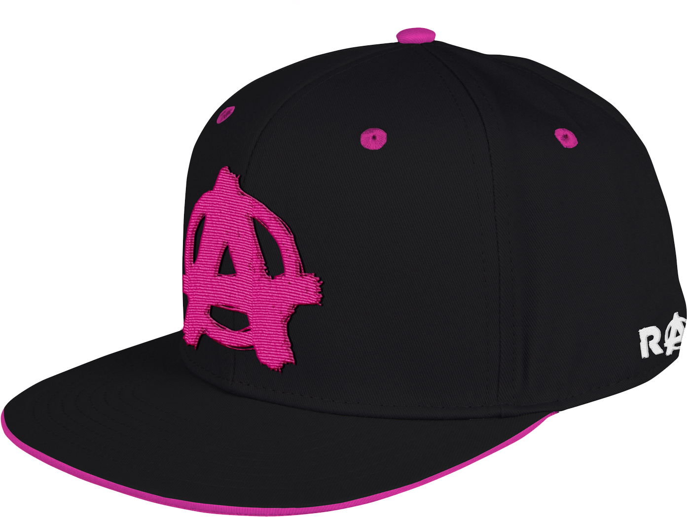 Anarchy Symbol Black Pink Cap PNG