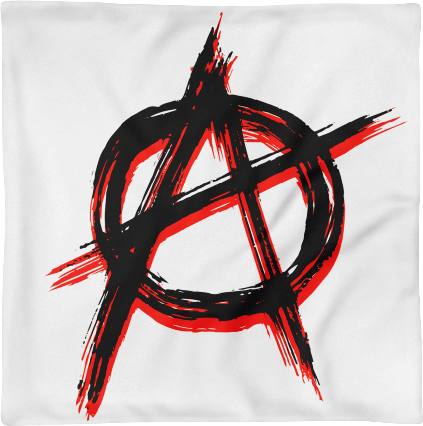 Anarchy Symbol Red Black Paint Splash PNG