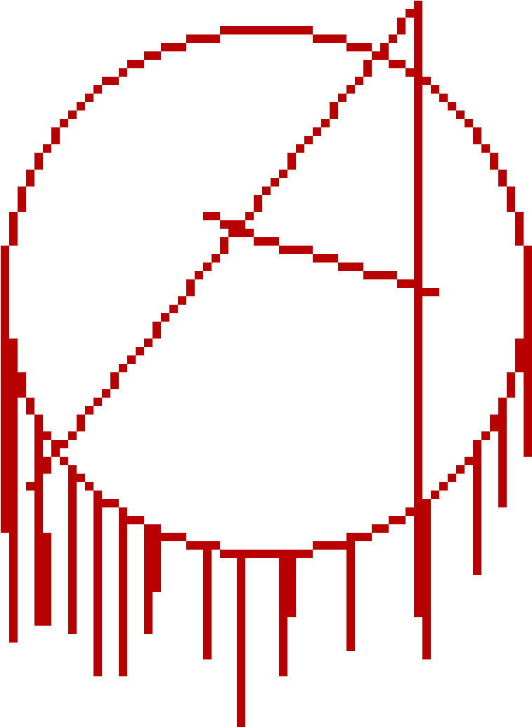Anarchy Symbol Redon Blue PNG