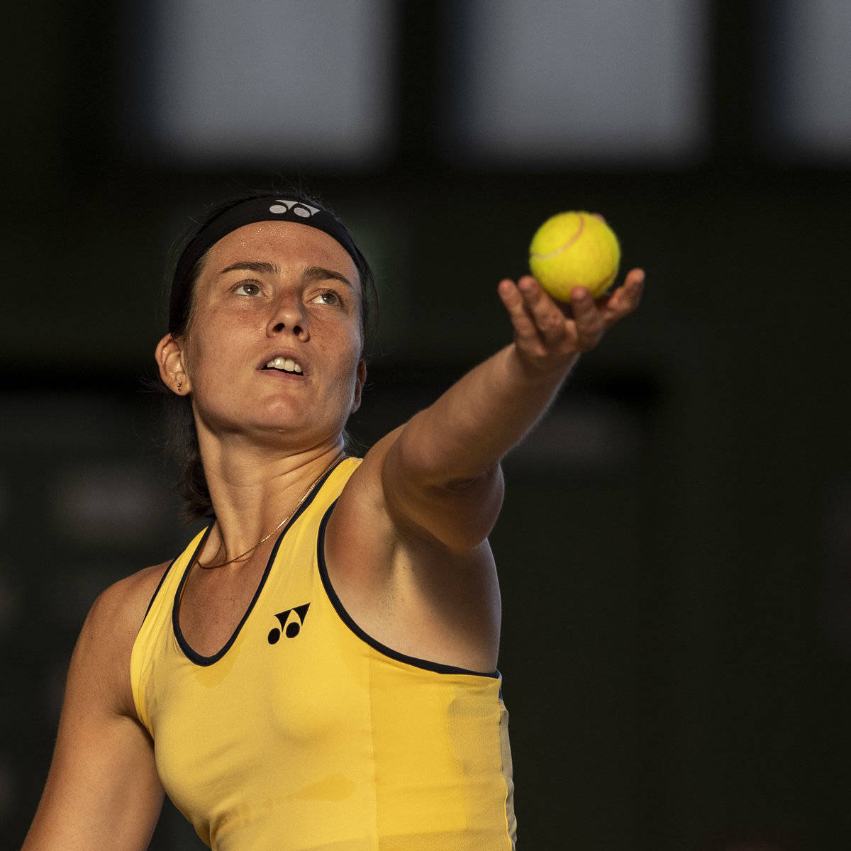 Anastasija Sevastova Holding Tennis Ball Wallpaper
