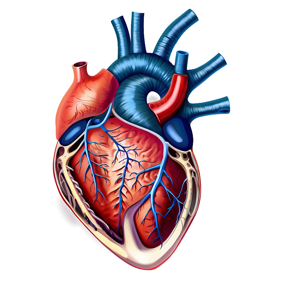 Anatomical Heart And Lungs Png 06122024 PNG