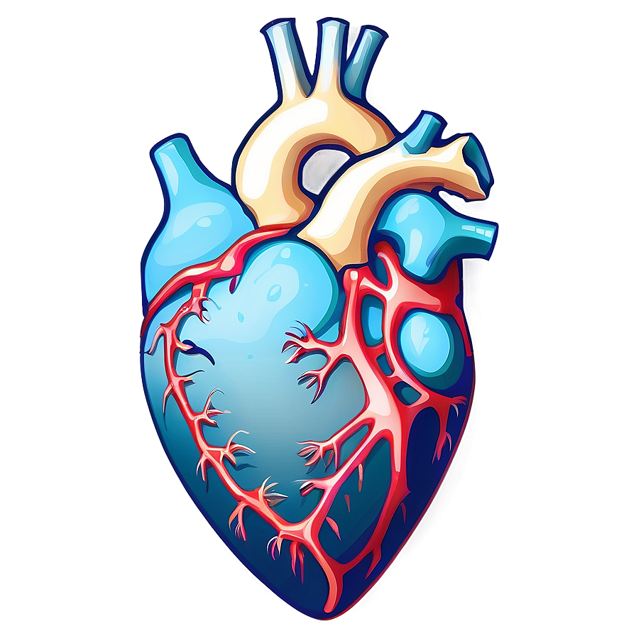 Anatomical Heart Vector Art Png 06122024 PNG