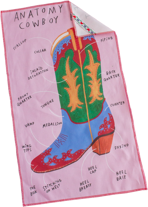 Anatomyofa Cowboy Boot Illustration PNG