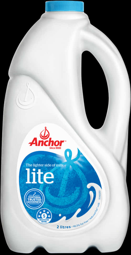 Anchor Lite Milk Bottle2 Litres PNG