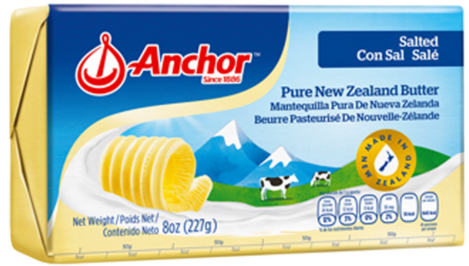 Anchor New Zealand Salted Butter Package PNG