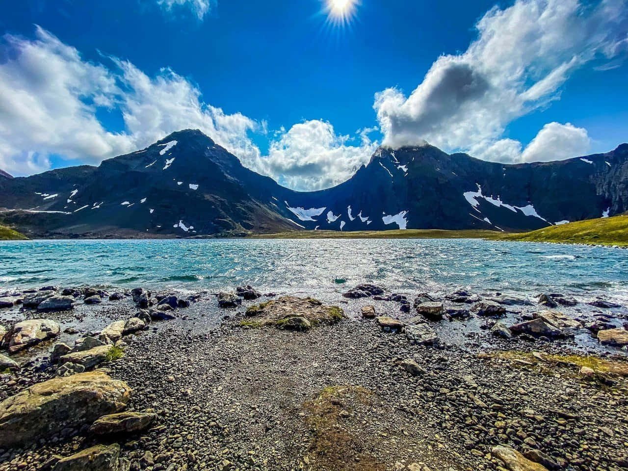Immaginedi Anchorage, Alaska, Sul Lago Dei Conigli