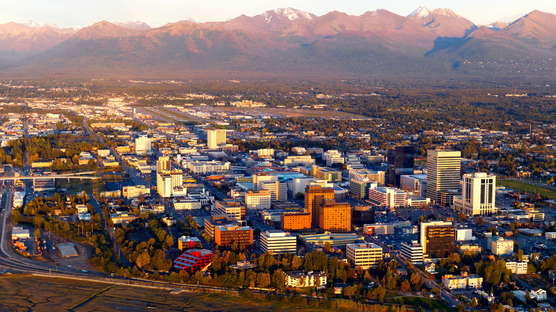 Majestic View of Downtown Anchorage, Alaska