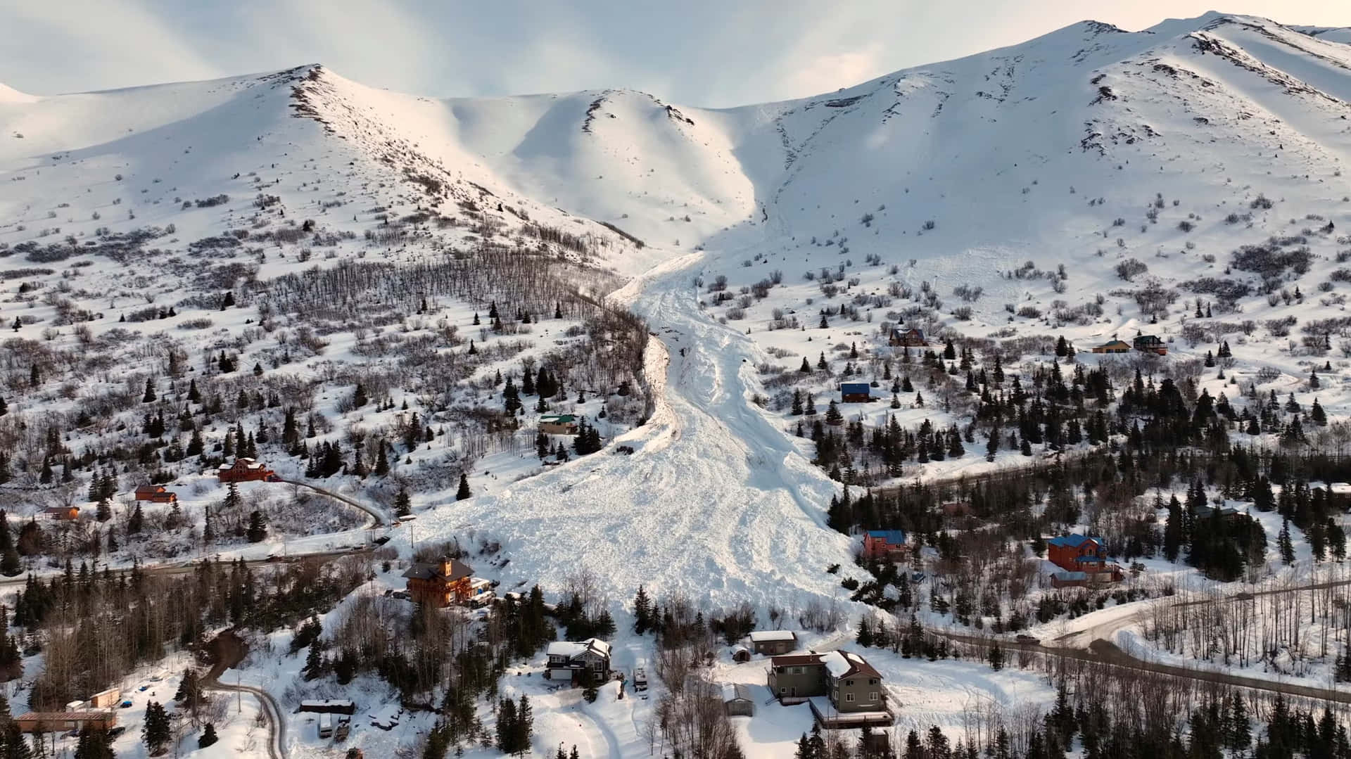 Anchorage Alaska Snow Mountains Town Picture