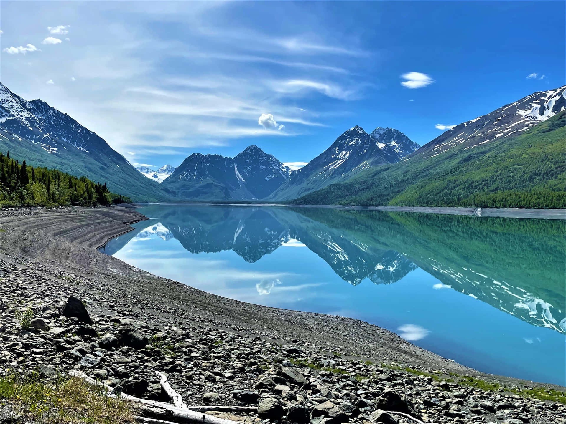 Anchorage Alaska Mountain Lake Picture