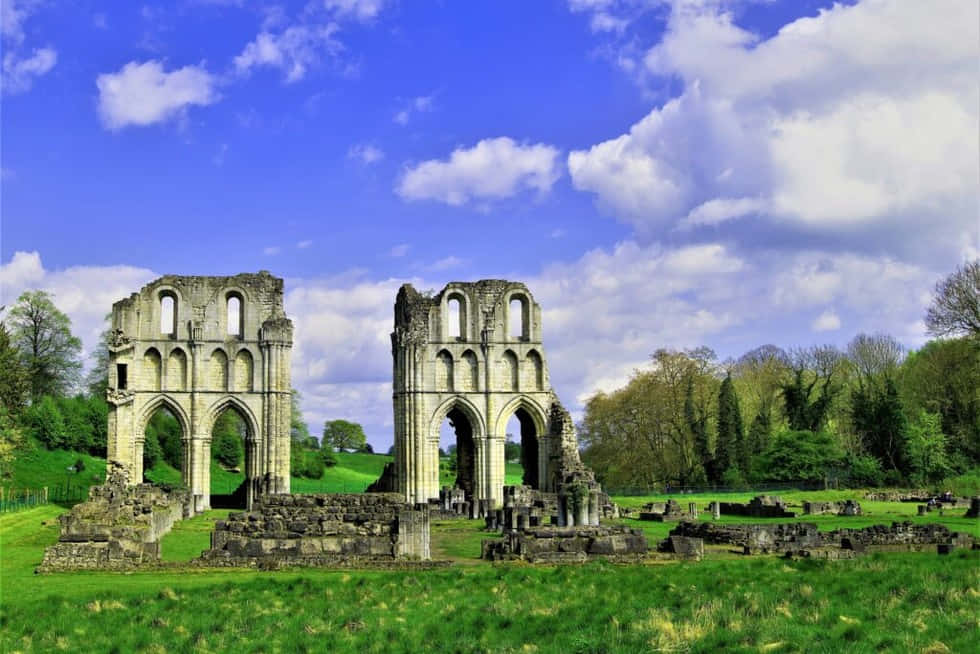 Ancient Abbey Ruins Whitby Wallpaper