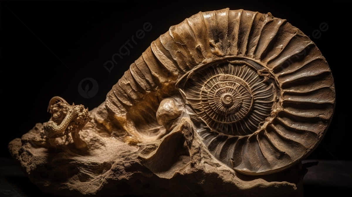 Ancient Ammonite Fossil Wallpaper