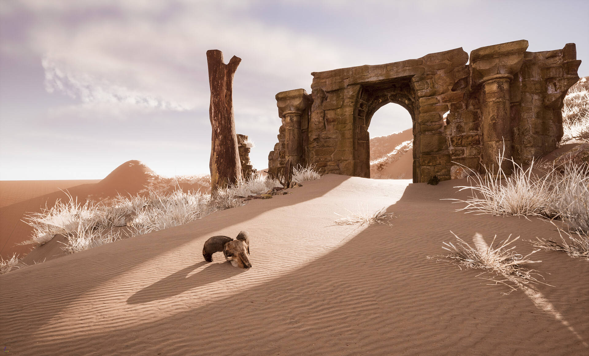 Ancient Arch In The Desert Of Palmyra Wallpaper