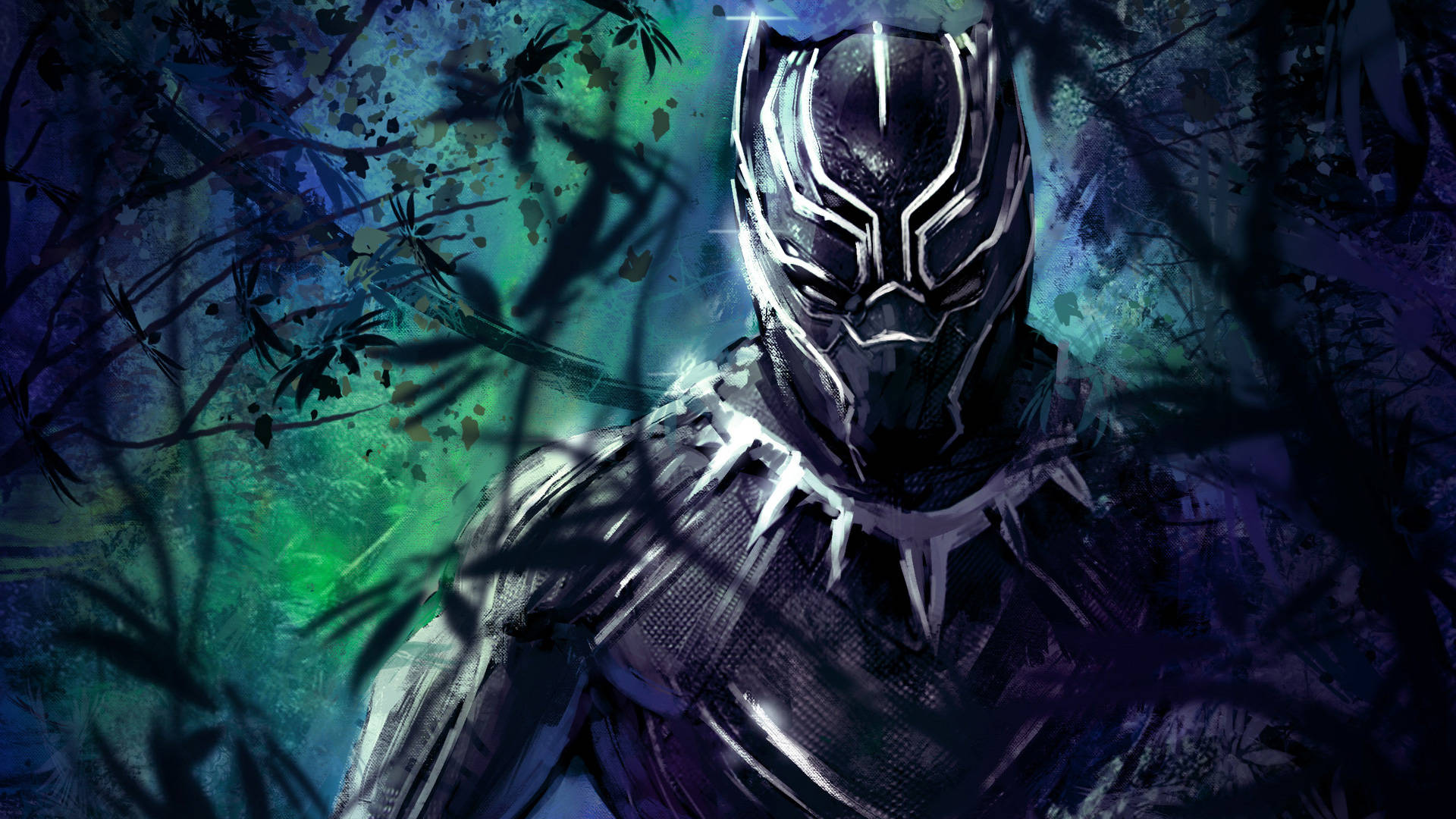Ancient Black Panther Costume Background