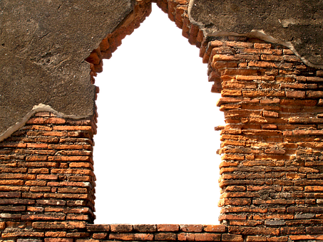 Ancient Brick Wall Archway PNG