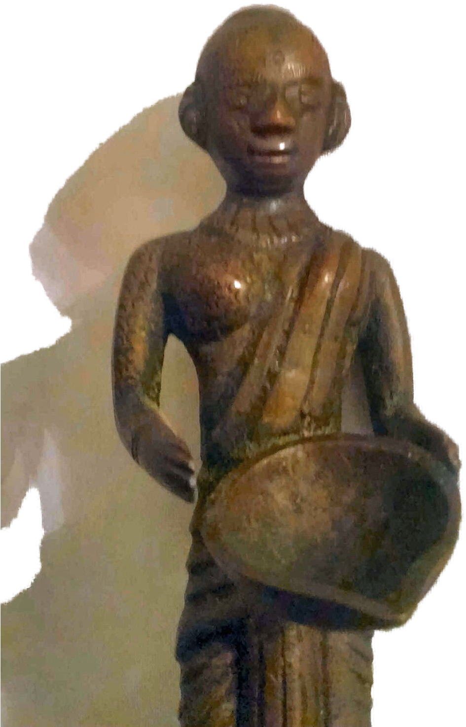 Ancient Buddhist Monk Statue PNG