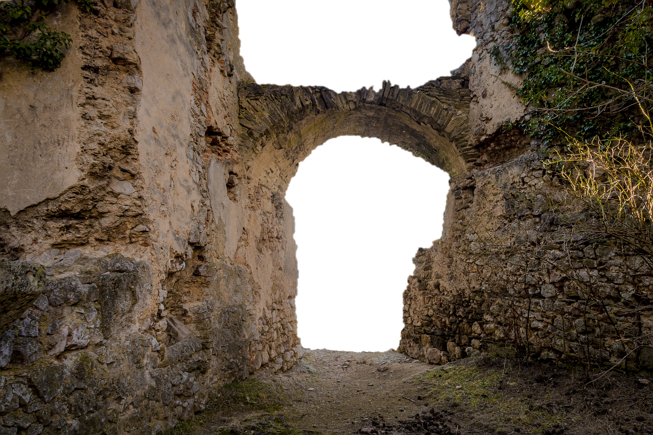Ancient Castle Archway Ruins.jpg PNG