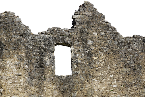 Ancient Castle Wallwith Window PNG