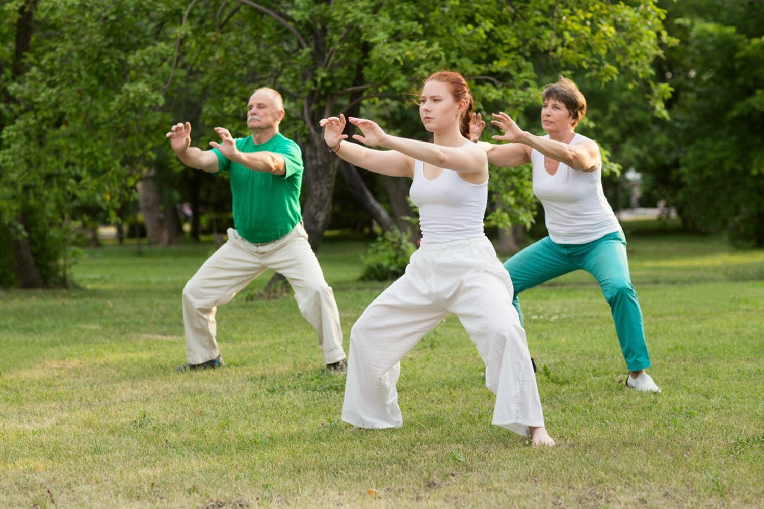 Caption: Practicing Qi Gong in Ancient Chinese Environment Wallpaper