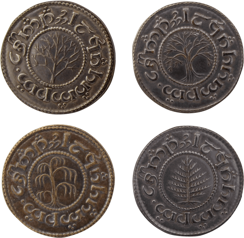 Ancient Coins Tree Symbols PNG