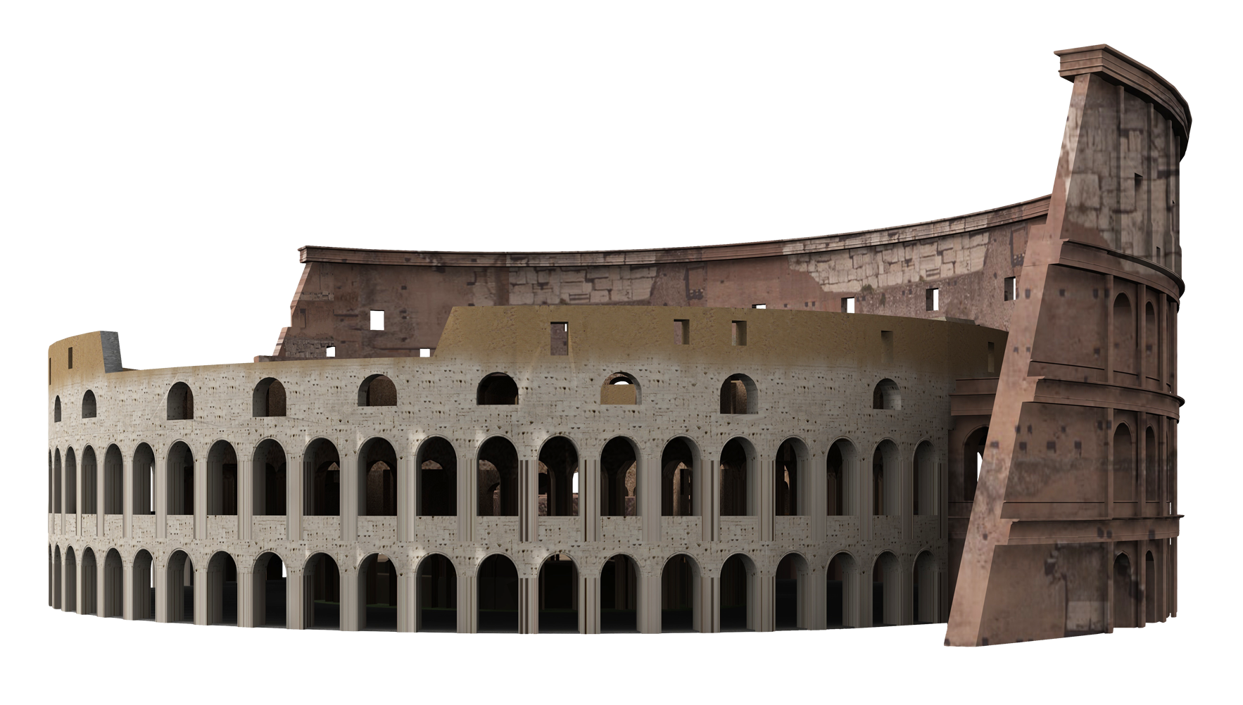 Ancient Colosseum Rome Exterior PNG