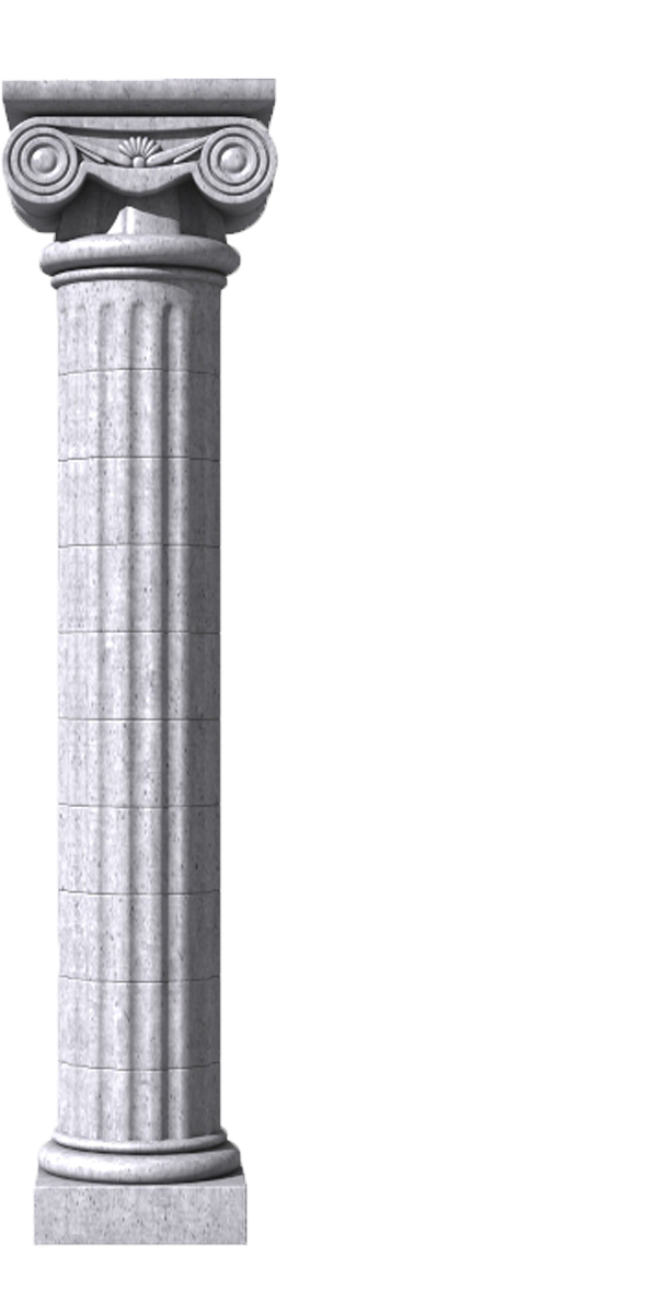 Ancient Column Ionic Order PNG