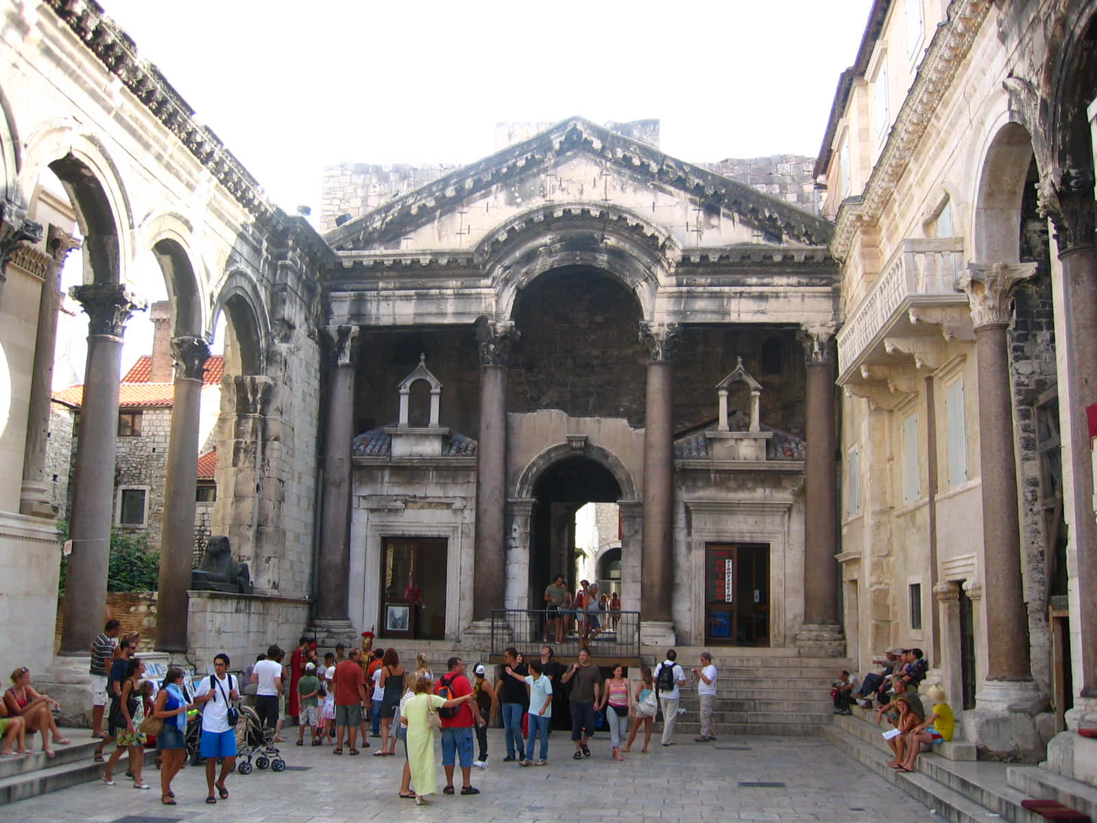 Ancient Diocletians Palace With Visitors Picture