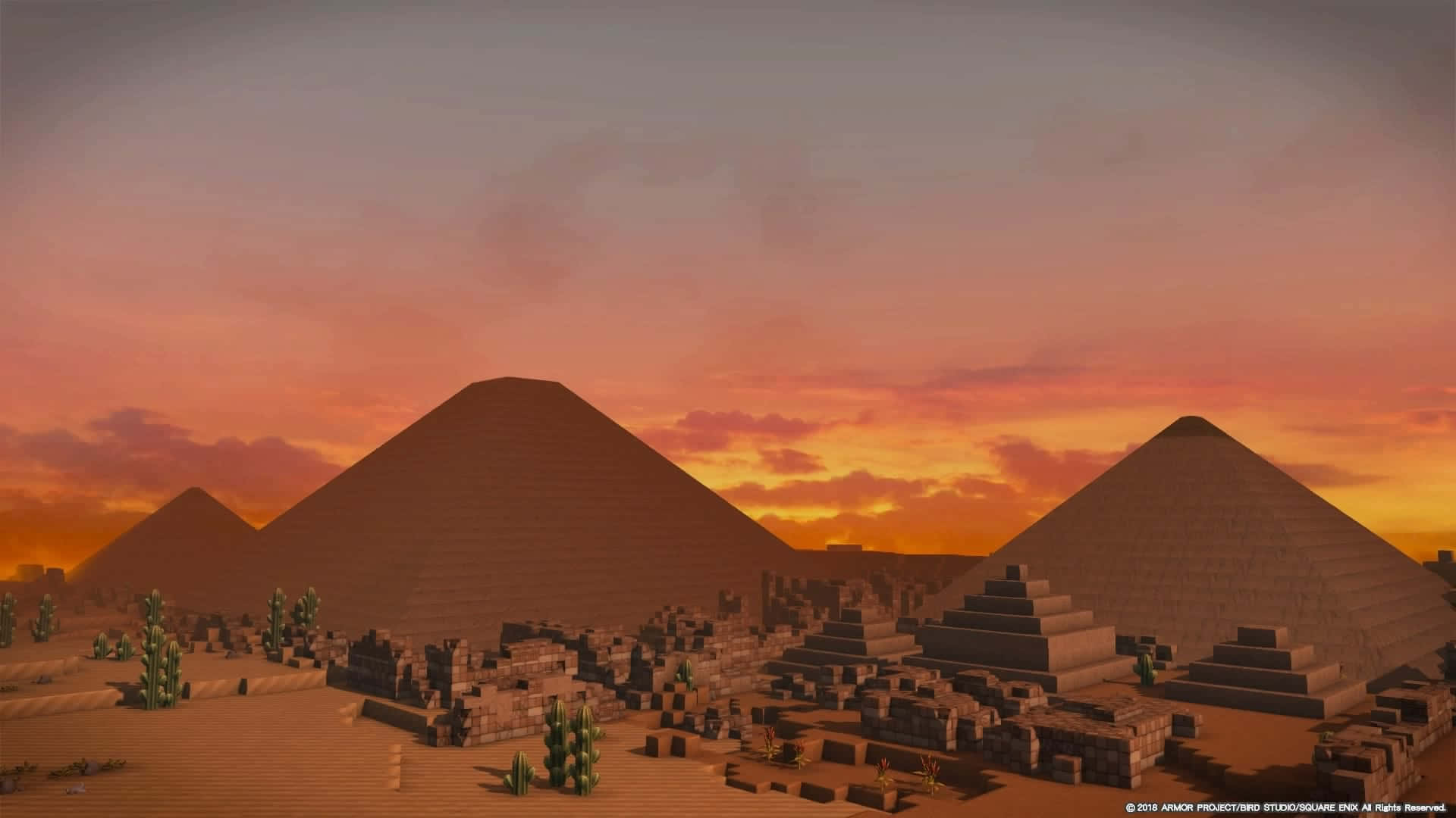Paisajemajestuoso Del Antiguo Egipto Fondo de pantalla