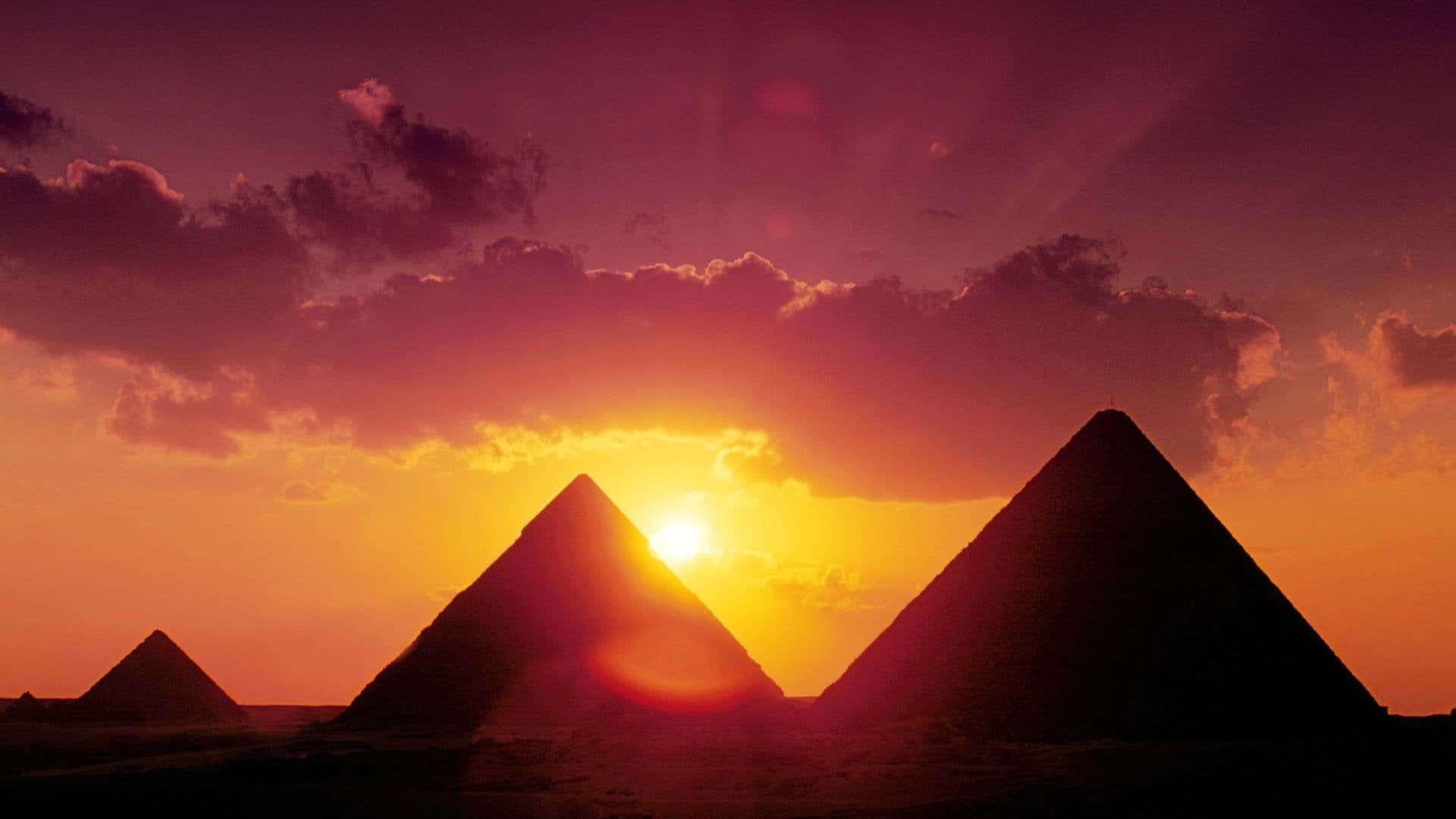 Utforskadet Forntida Egypten Med Denna Fantastiska Landskapsbild. Wallpaper