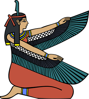 Ancient Egyptian Goddess Illustration PNG