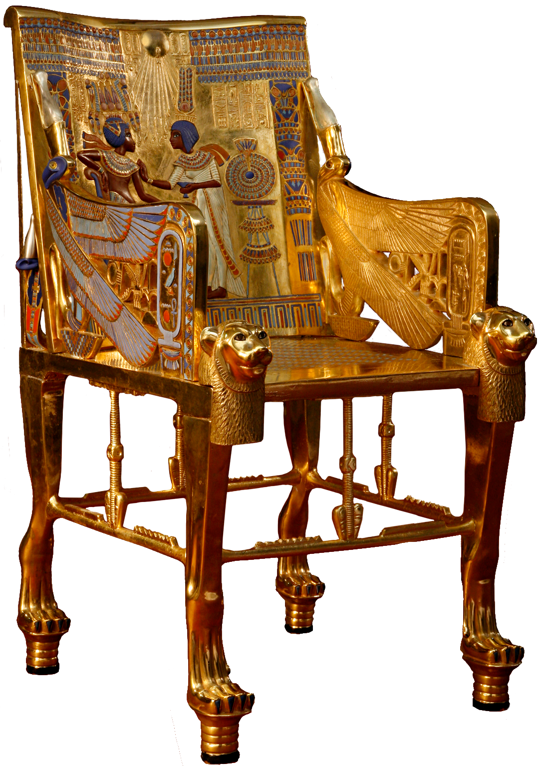 Ancient Egyptian Golden Throne PNG