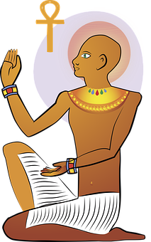 Ancient Egyptian Scribe Illustration PNG