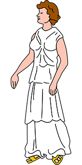 Ancient Greek Woman Cartoon PNG