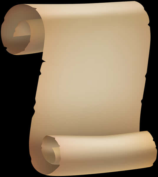 Ancient Paper Scroll Illustration PNG