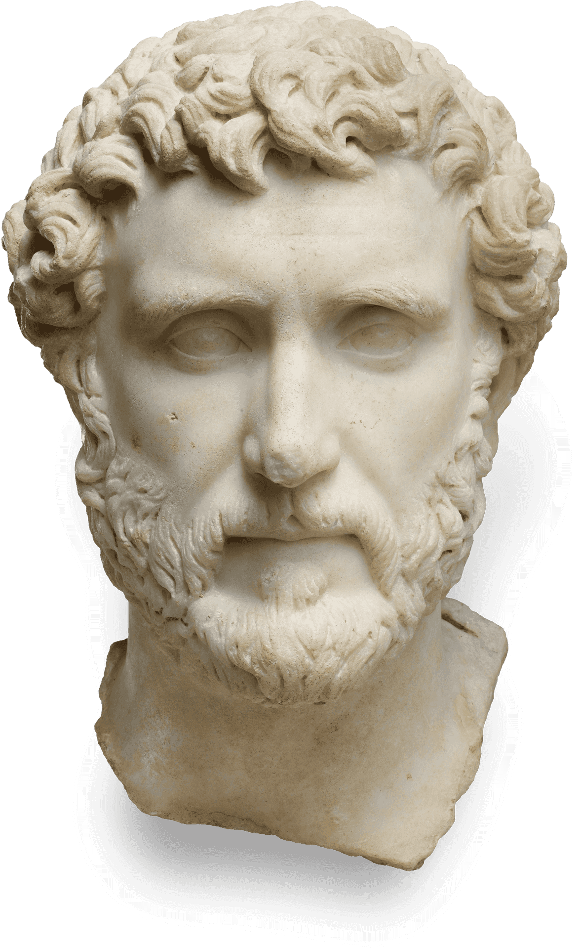 Ancient Roman Bust Sculpture PNG