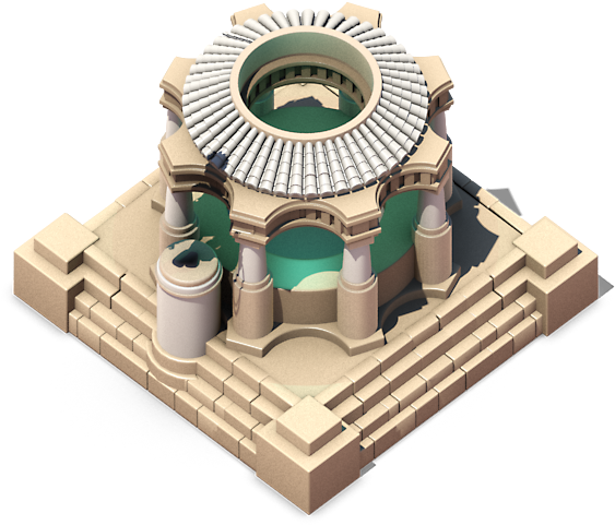 Ancient Roman Colosseum Model PNG