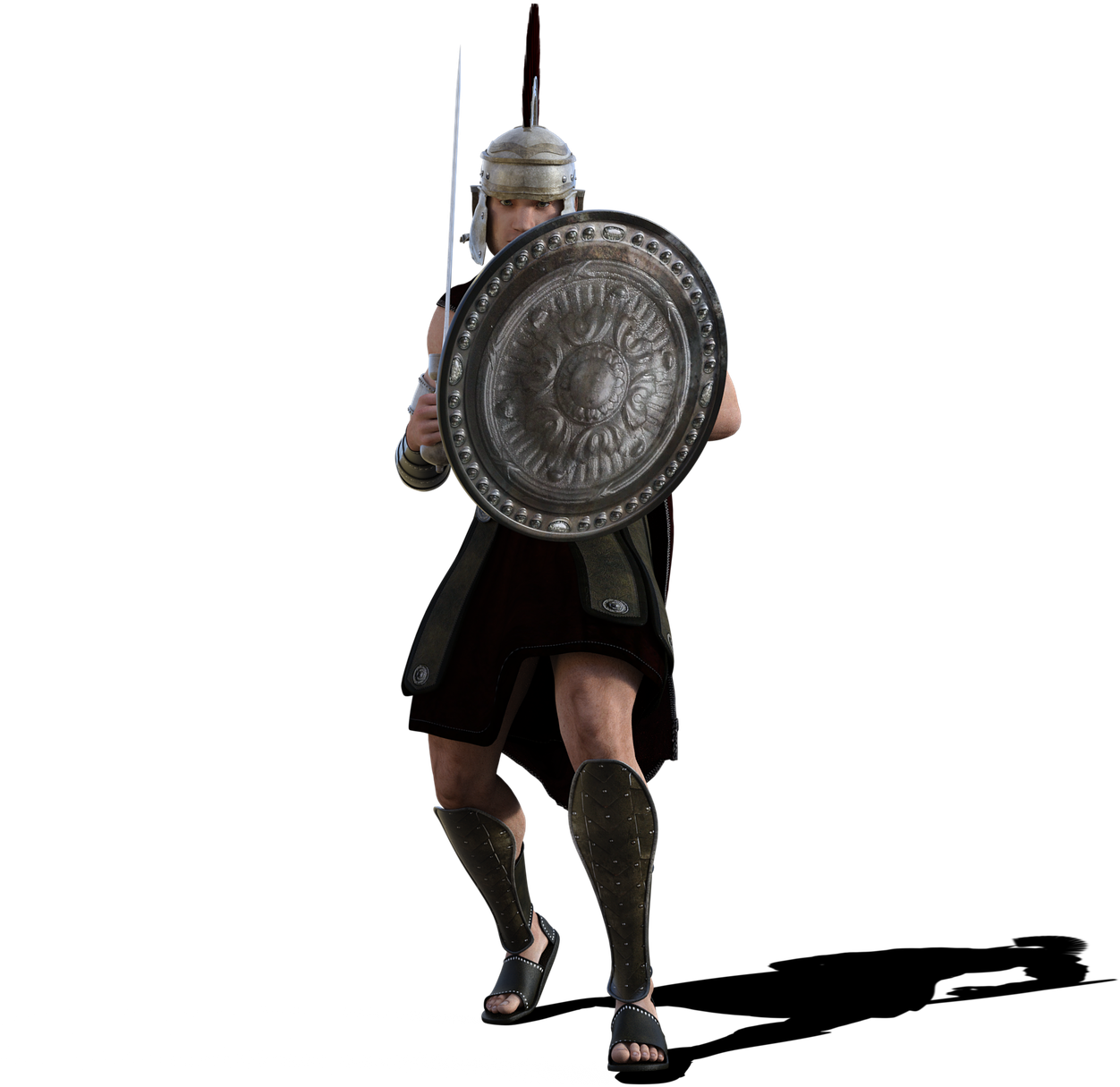 Ancient Roman Gladiator Readyfor Battle SVG