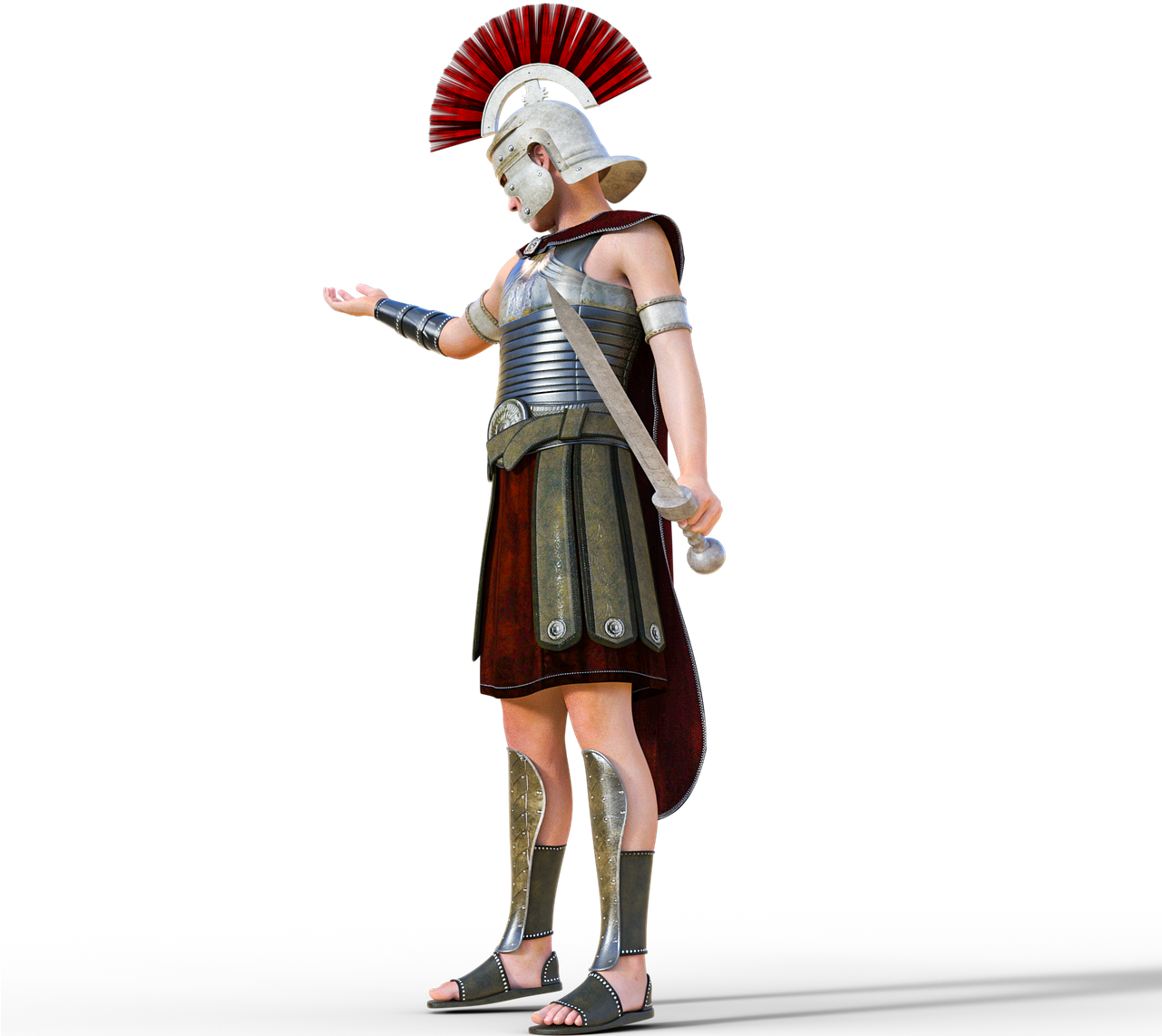 Ancient Roman Gladiator3 D Model SVG