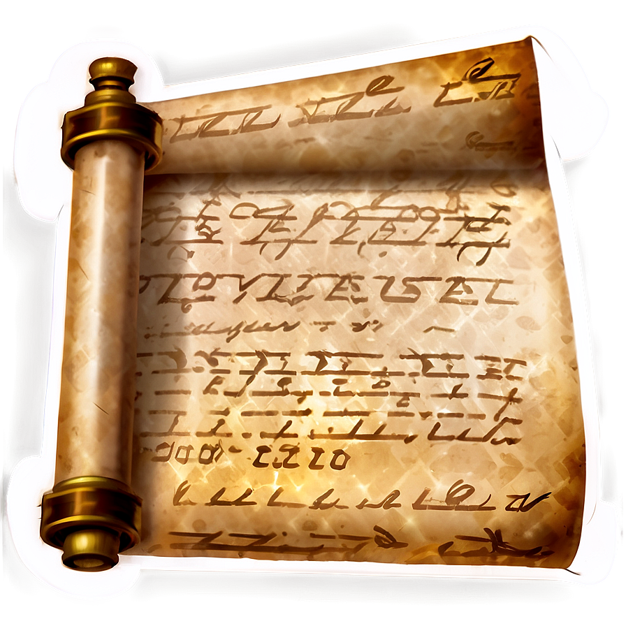 Ancient Scroll Paper Png 05232024 PNG